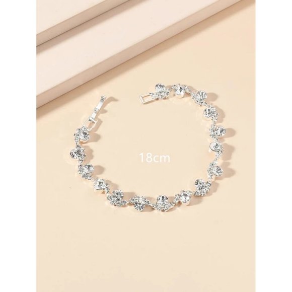 Silver Rhinetone Sparkly Bracelet - Picture 3 of 3